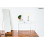 M4636 Loewe Table Lamp 1 Light E27 Large Polished Chrome White Shade