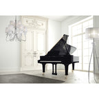 M4636 Loewe Table Lamp 1 Light E27 Large Polished Chrome White Shade