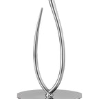M4636 Loewe Table Lamp 1 Light E27 Large Polished Chrome White Shade