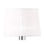 M4636 Loewe Table Lamp 1 Light E27 Large Polished Chrome White Shade