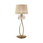 M4636AB/SB Loewe Table Lamp 1 Light E27 Large Antique Brass Soft Bronze Shade