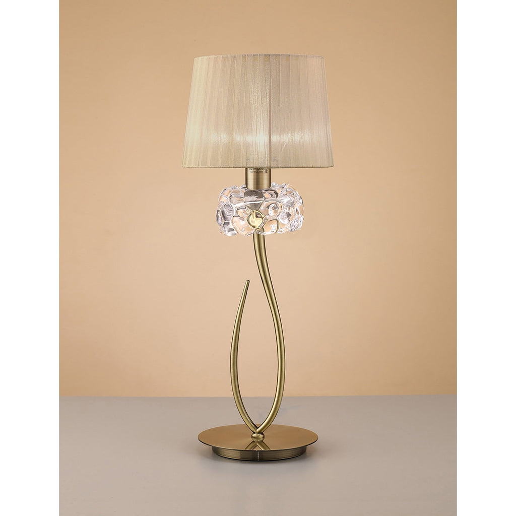 M4636AB/SB Loewe Table Lamp 1 Light E27 Large Antique Brass Soft Bronze Shade