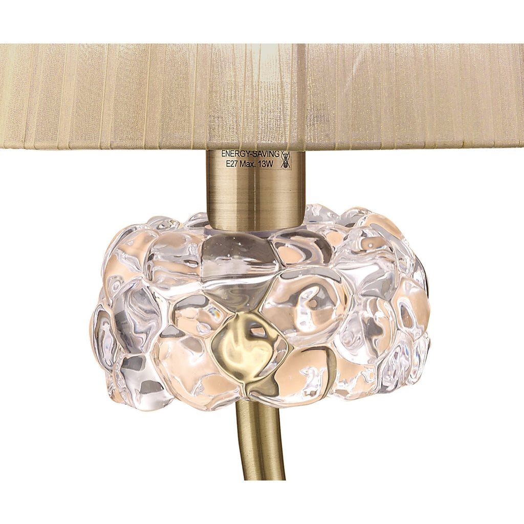 M4636AB/SB Loewe Table Lamp 1 Light E27 Large Antique Brass Soft Bronze Shade