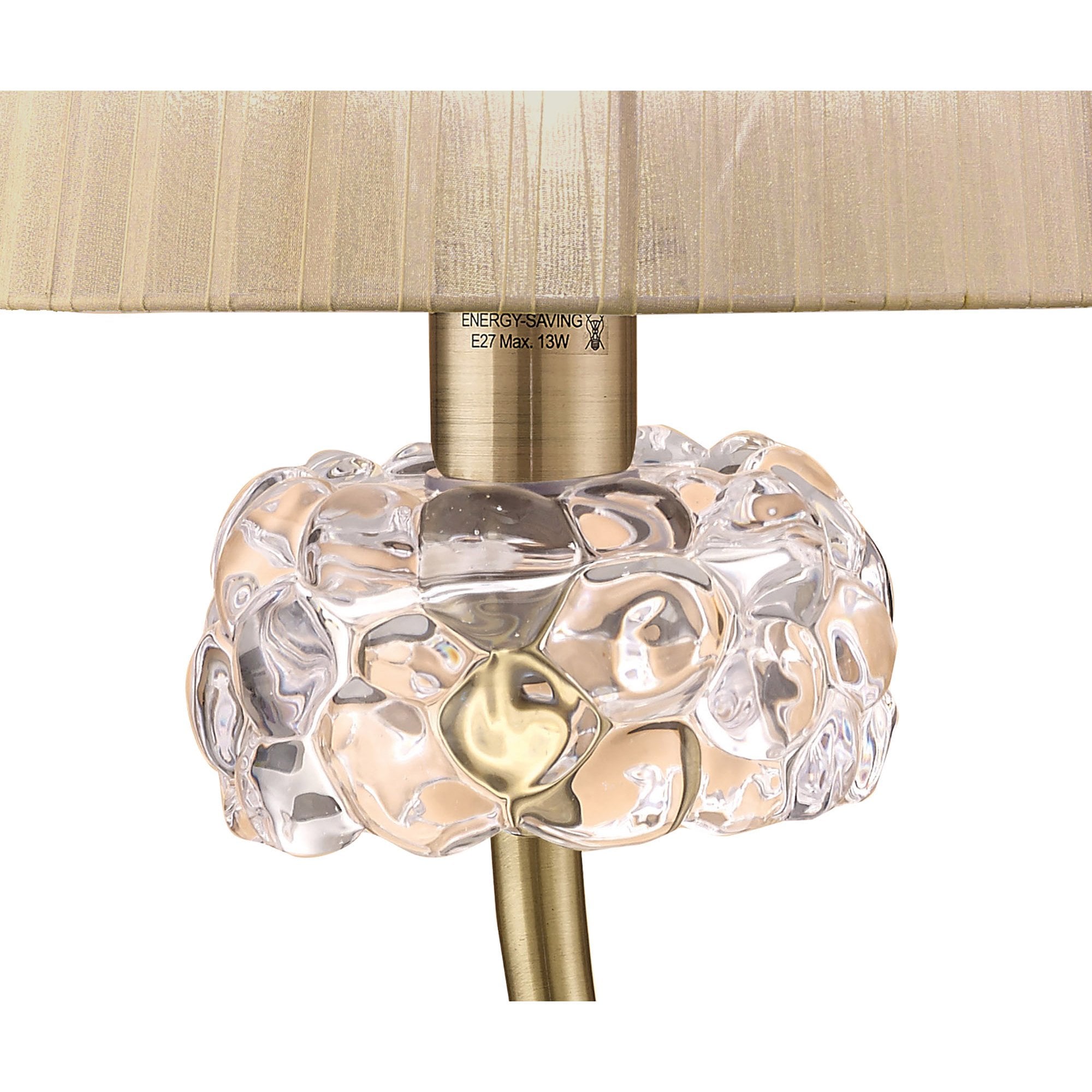 M4636AB/SB Loewe Table Lamp 1 Light E27 Large Antique Brass Soft Bronze Shade
