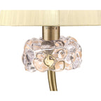M4636AB Loewe Table Lamp 1 Light E27 Large Antique Brass Cream Shade