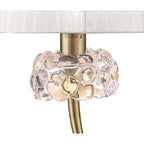 M4636AB/WS Loewe Table Lamp 1 Light E27 Large Antique Brass White Shade