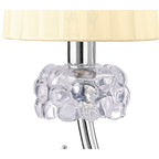 M4637/CS Loewe Table Lamp 1 Light E14 Small Polished Chrome Cream Shade