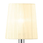 M4637/CS Loewe Table Lamp 1 Light E14 Small Polished Chrome Cream Shade