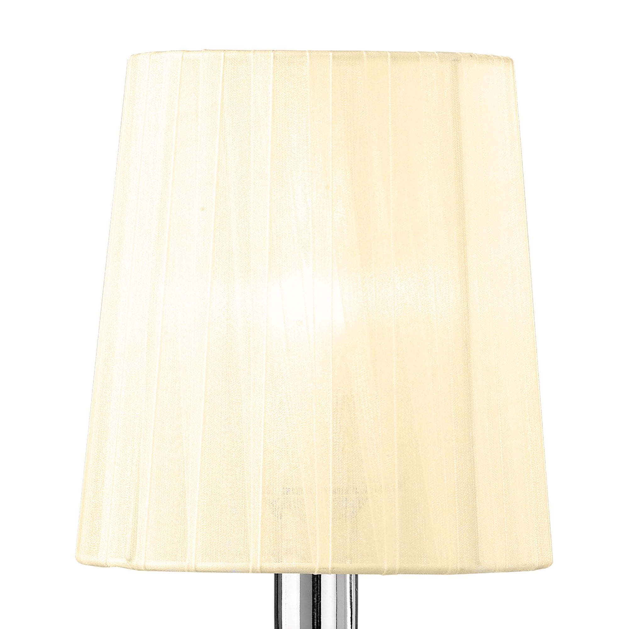 M4637/CS Loewe Table Lamp 1 Light E14 Small Polished Chrome Cream Shade