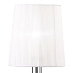 M4637 Loewe Table Lamp 1 Light E14 Small Polished Chrome White Shade