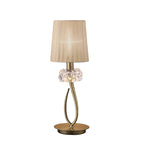 M4637AB/SB Loewe Table Lamp 1 Light E14 Small Antique Brass Soft Bronze Shade