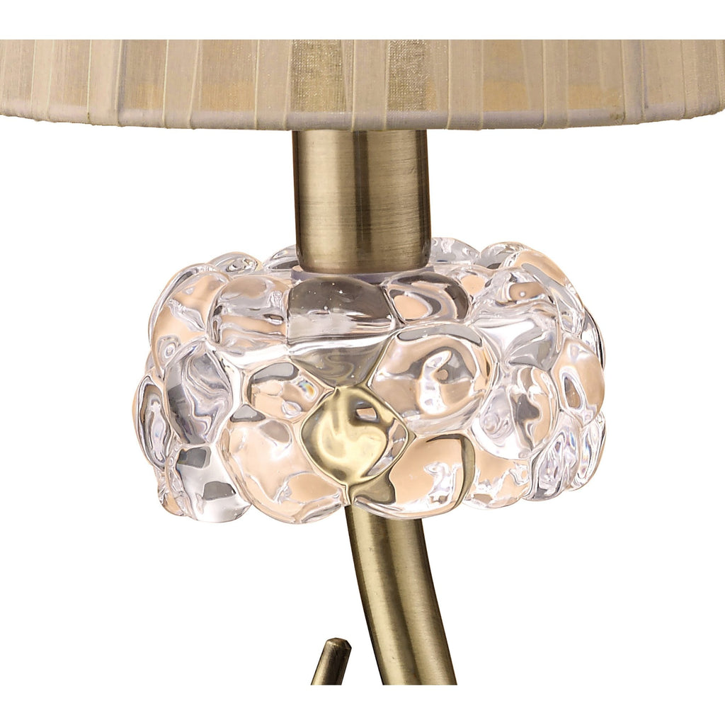 M4637AB/SB Loewe Table Lamp 1 Light E14 Small Antique Brass Soft Bronze Shade
