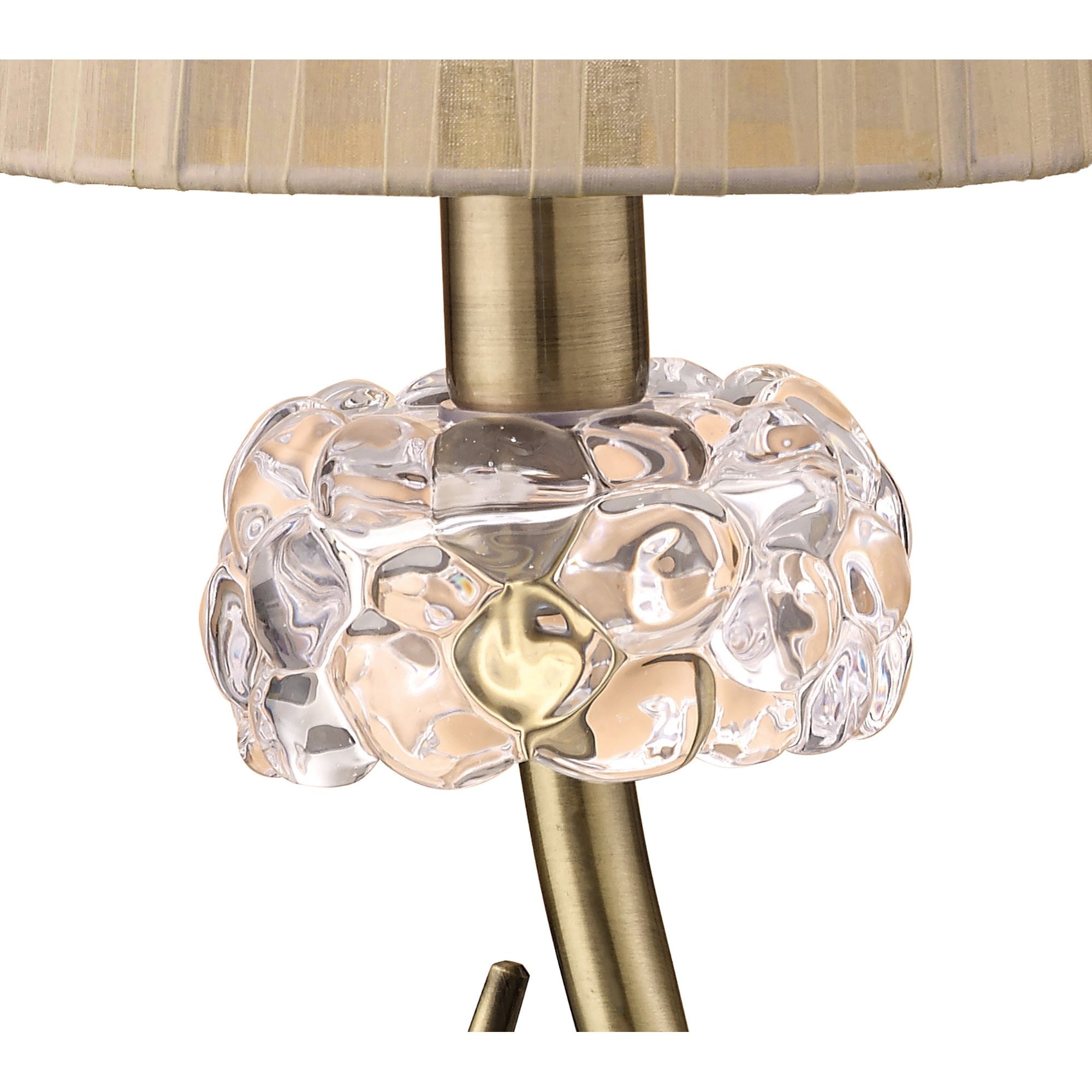 M4637AB/SB Loewe Table Lamp 1 Light E14 Small Antique Brass Soft Bronze Shade