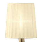 M4637AB Loewe Table Lamp 1 Light E14 Small Antique Brass Cream Shade