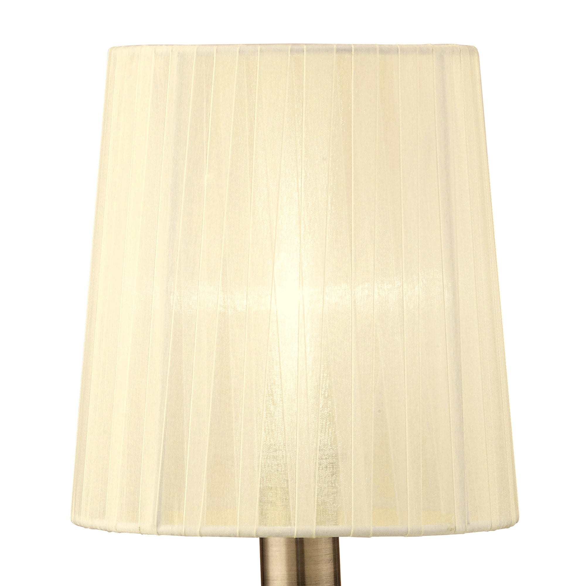 M4637AB Loewe Table Lamp 1 Light E14 Small Antique Brass Cream Shade