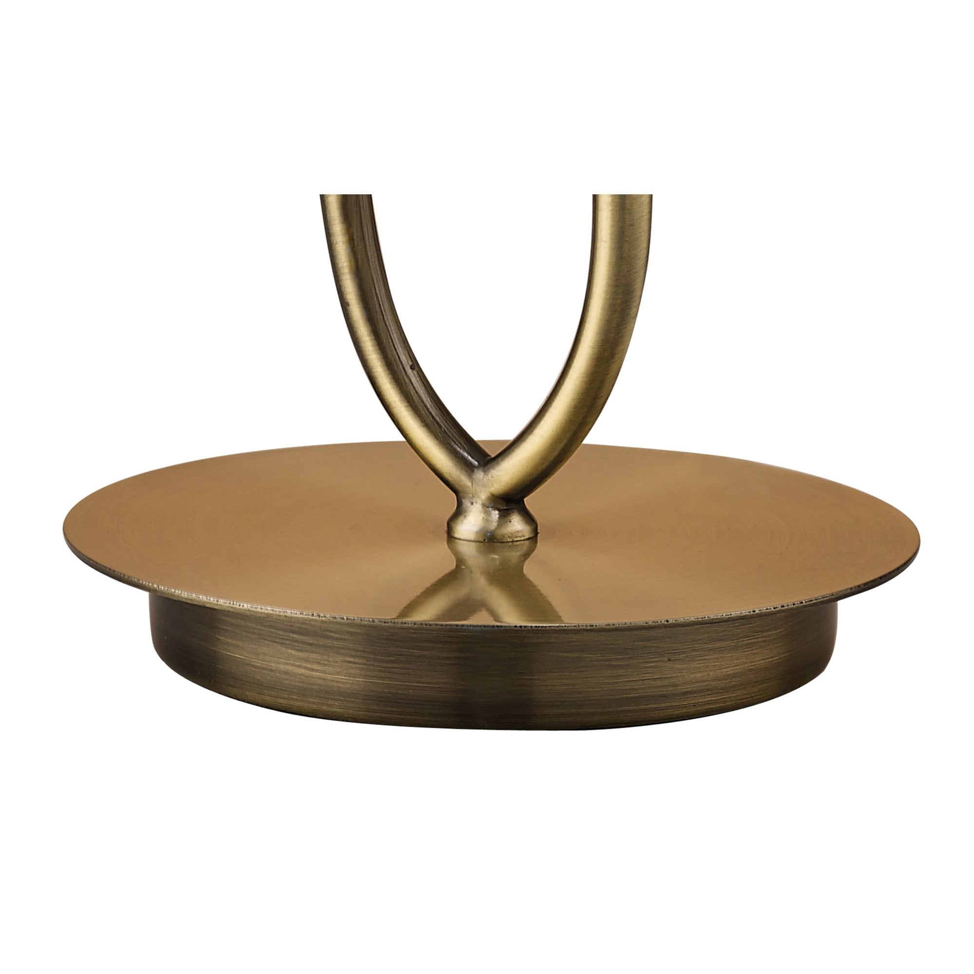 M4637AB/WS Loewe Table Lamp 1 Light E14 Small Antique Brass White Shade