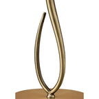 M4637AB/WS Loewe Table Lamp 1 Light E14 Small Antique Brass White Shade