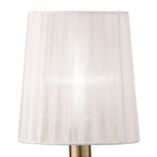 M4637AB/WS Loewe Table Lamp 1 Light E14 Small Antique Brass White Shade