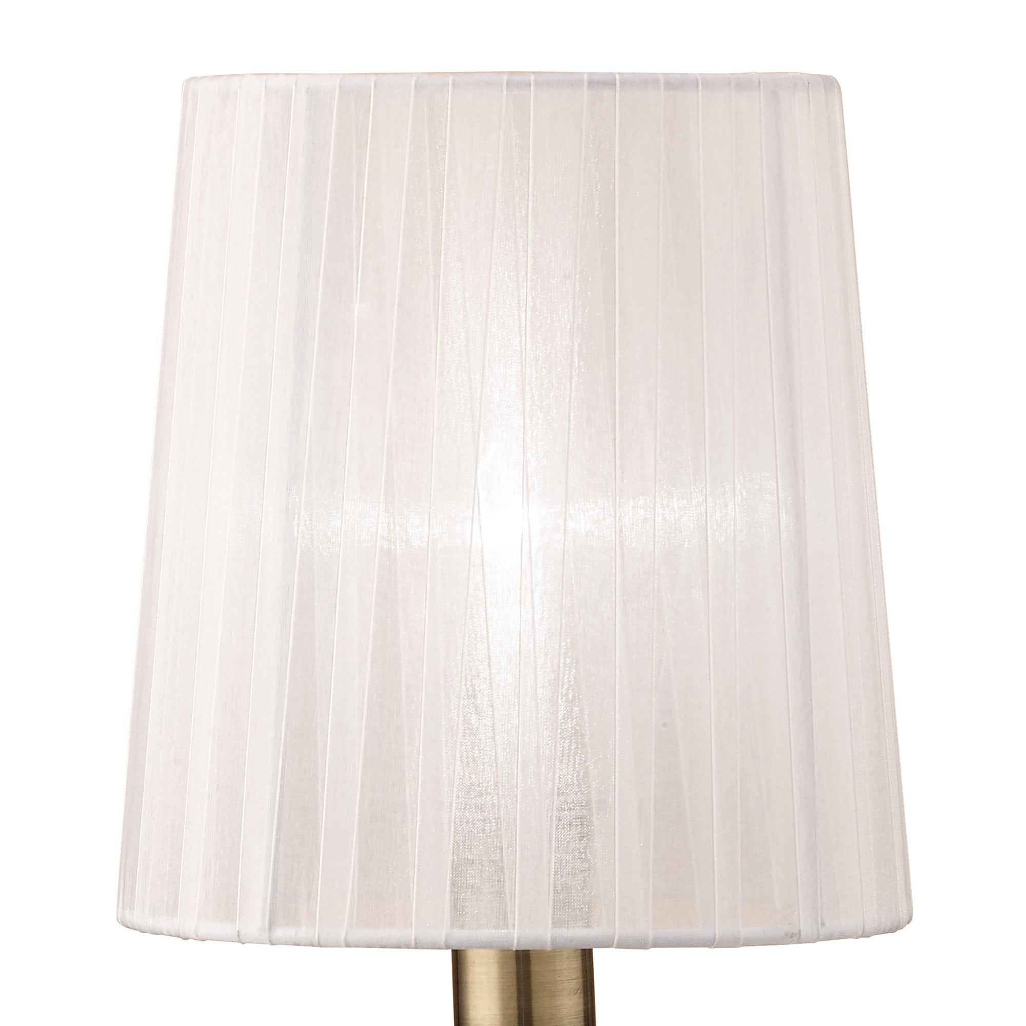 M4637AB/WS Loewe Table Lamp 1 Light E14 Small Antique Brass White Shade