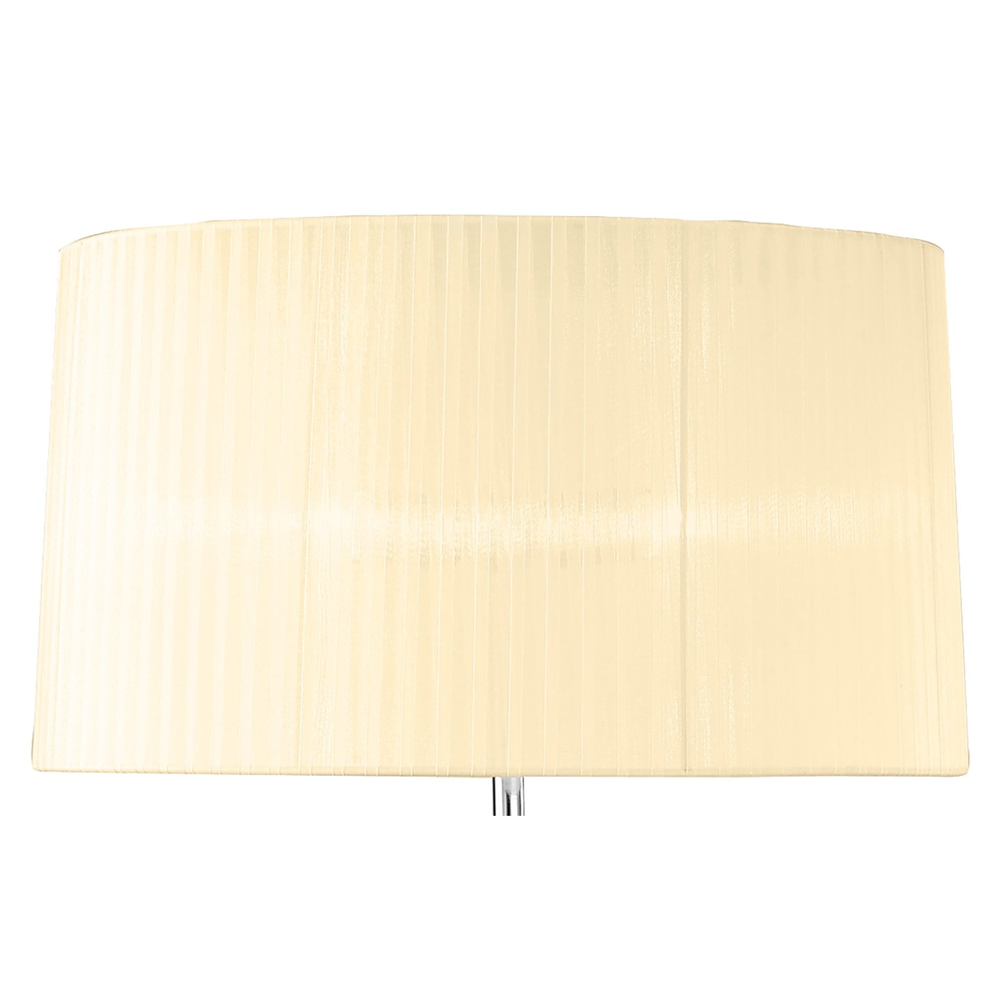 M4638/CS Loewe Floor Lamp 3 Light E27 Polished Chrome Cream Shade