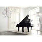 M4638 Loewe Floor Lamp 3 Light E27 Polished Chrome White Shade