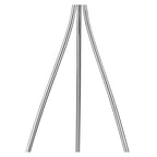 M4638 Loewe Floor Lamp 3 Light E27 Polished Chrome White Shade
