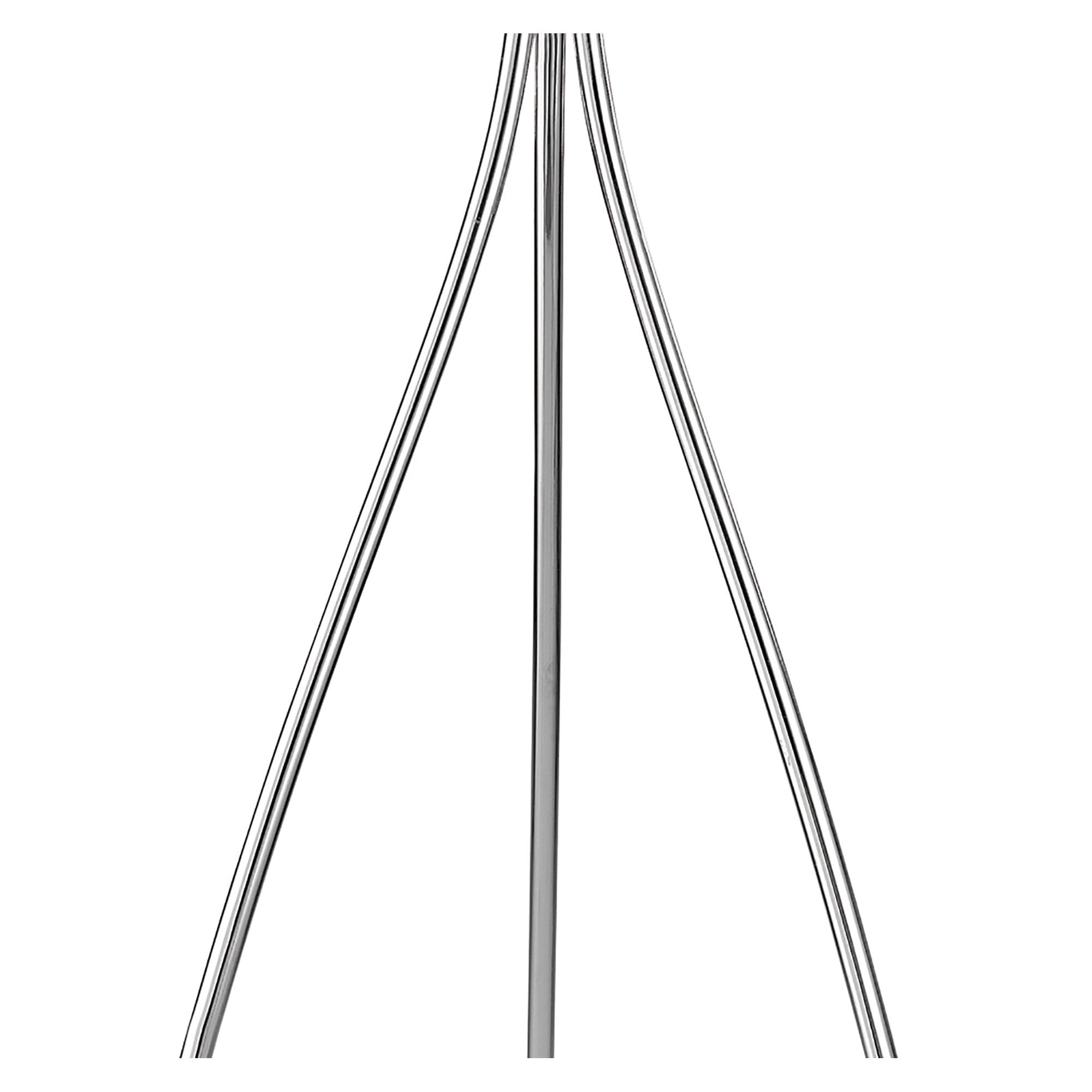 M4638 Loewe Floor Lamp 3 Light E27 Polished Chrome White Shade