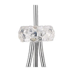 M4638 Loewe Floor Lamp 3 Light E27 Polished Chrome White Shade