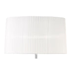 M4638 Loewe Floor Lamp 3 Light E27 Polished Chrome White Shade