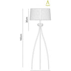 M4638AB/SB Loewe Floor Lamp 3 Light E27 Antique Brass Soft Bronze Shade