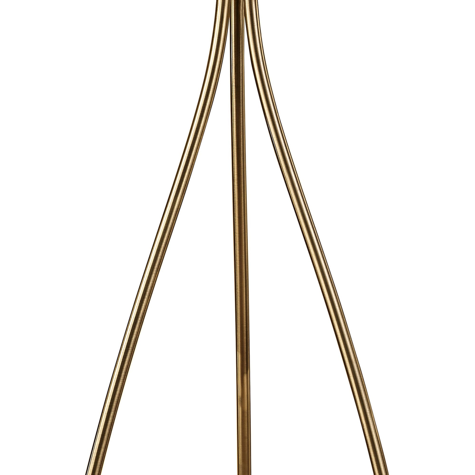 M4638AB/SB Loewe Floor Lamp 3 Light E27 Antique Brass Soft Bronze Shade
