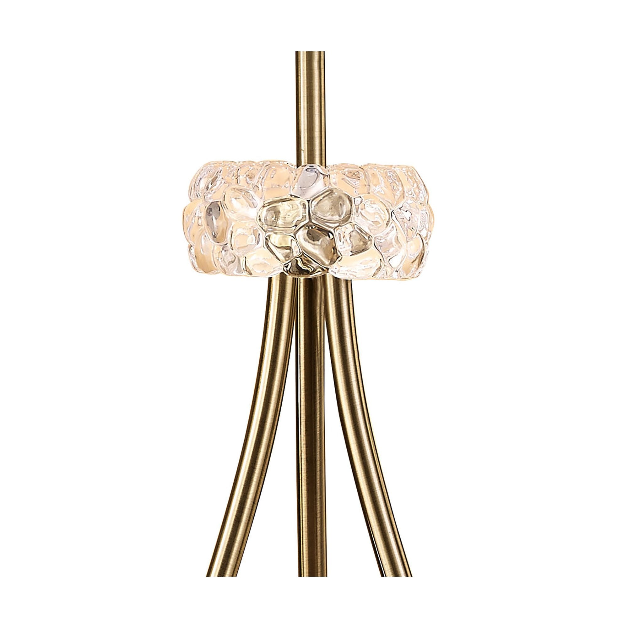 M4638AB/SB Loewe Floor Lamp 3 Light E27 Antique Brass Soft Bronze Shade