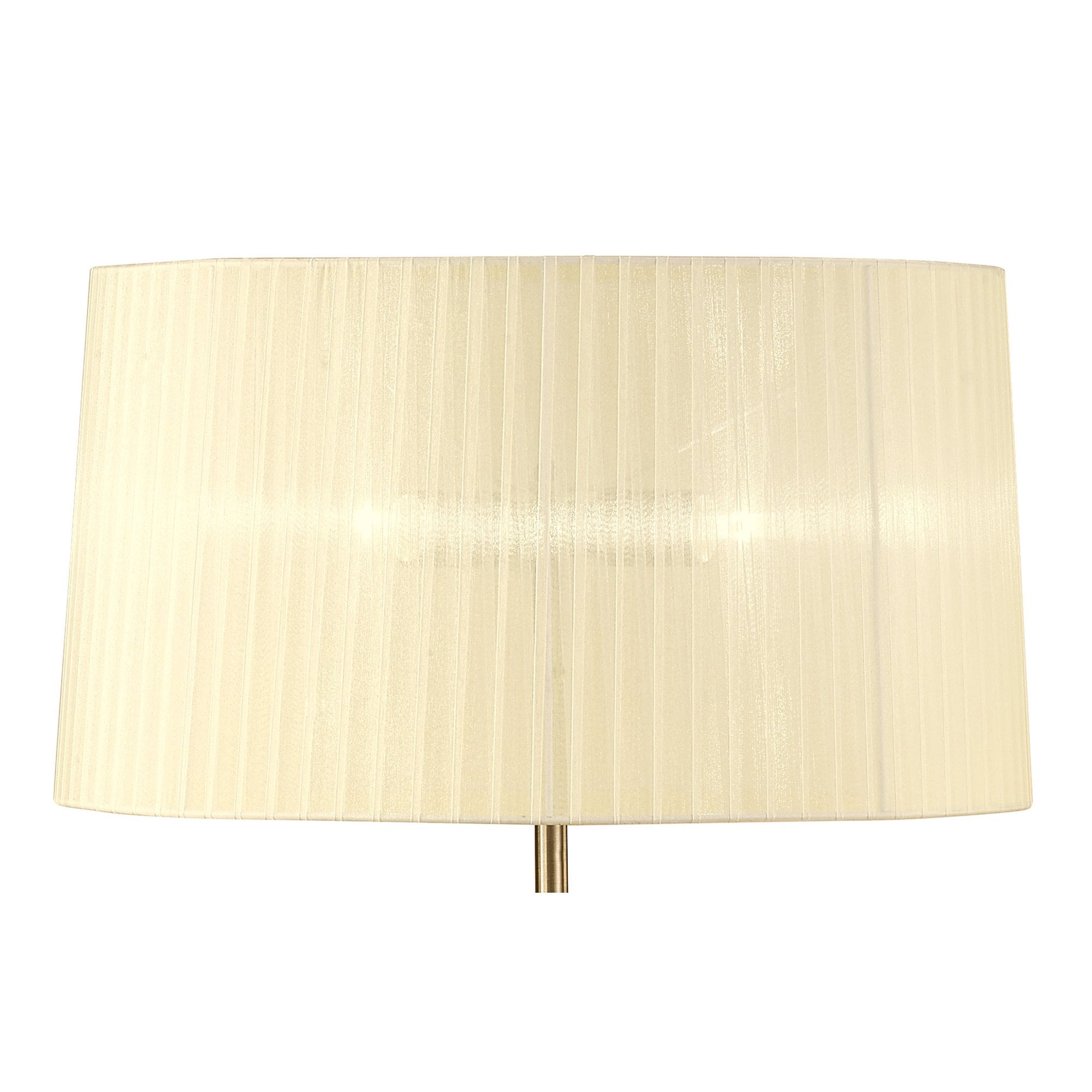 M4638AB Loewe Floor Lamp 3 Light E27 Antique Brass Cream Shade
