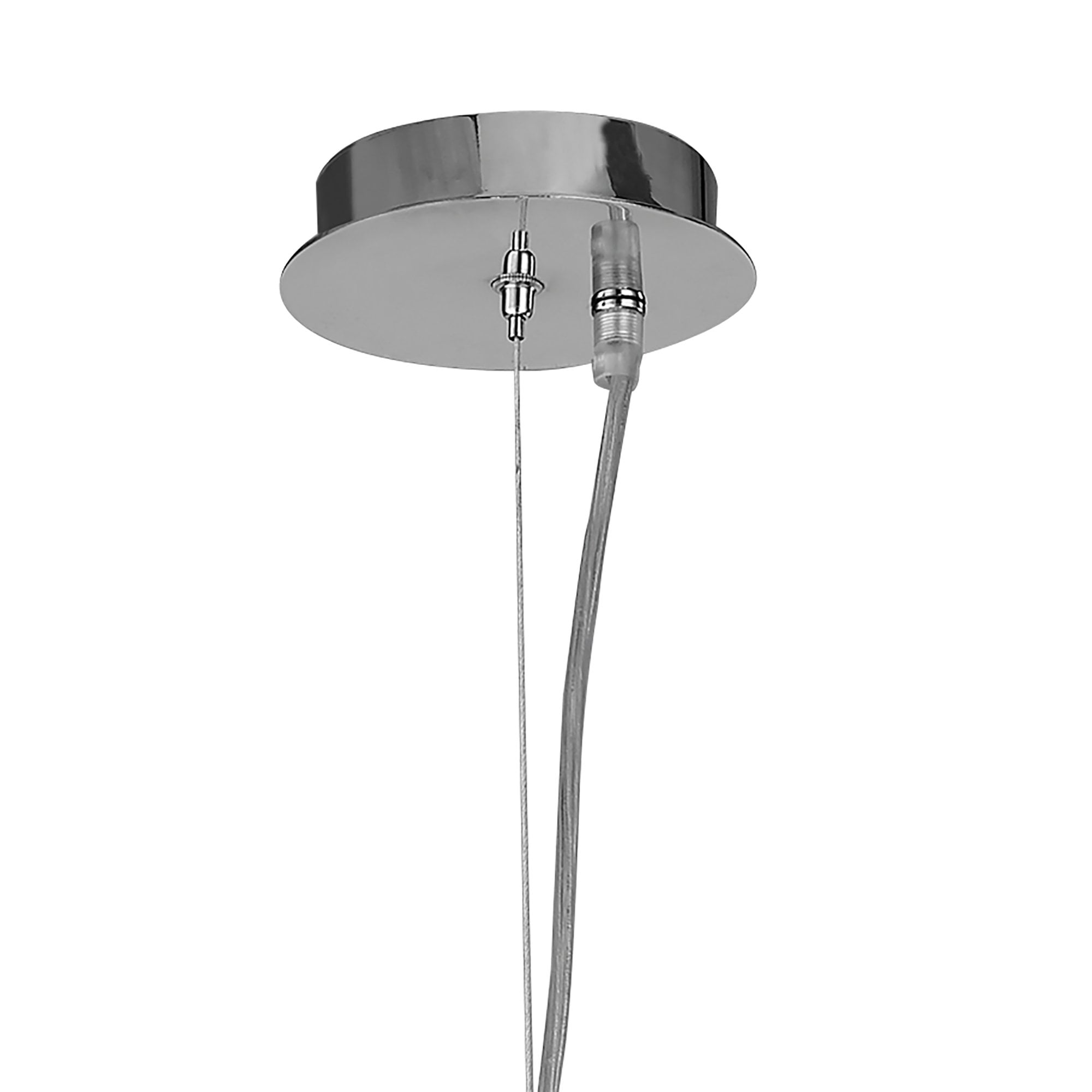 M4639/CS Loewe Single Pendant 3 Light E27 Polished Chrome Cream Shade