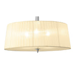 M4639/CS Loewe Single Pendant 3 Light E27 Polished Chrome Cream Shade