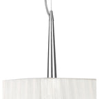 M4639 Loewe Single Pendant 3 Light E27 Polished Chrome White Shade