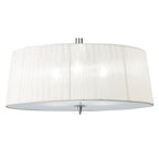 M4639 Loewe Single Pendant 3 Light E27 Polished Chrome White Shade