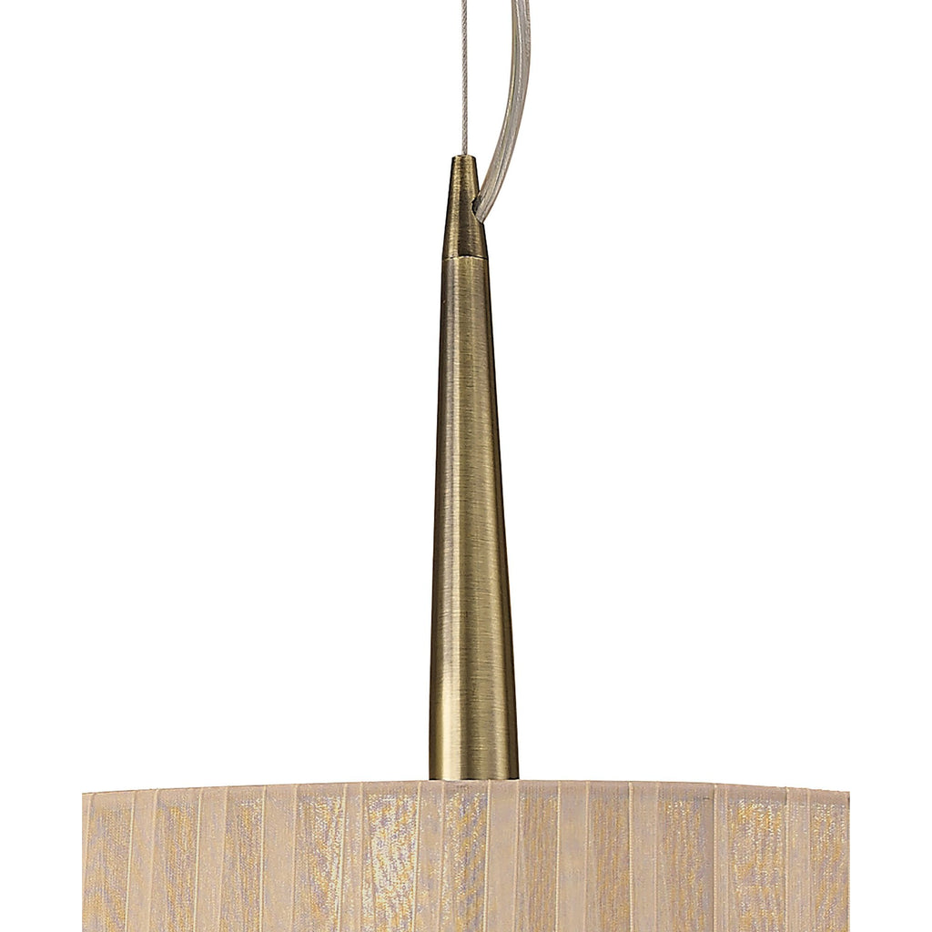 M4639AB/SB Loewe Single Pendant 3 Light E27 Antique Brass Soft Bronze Shade