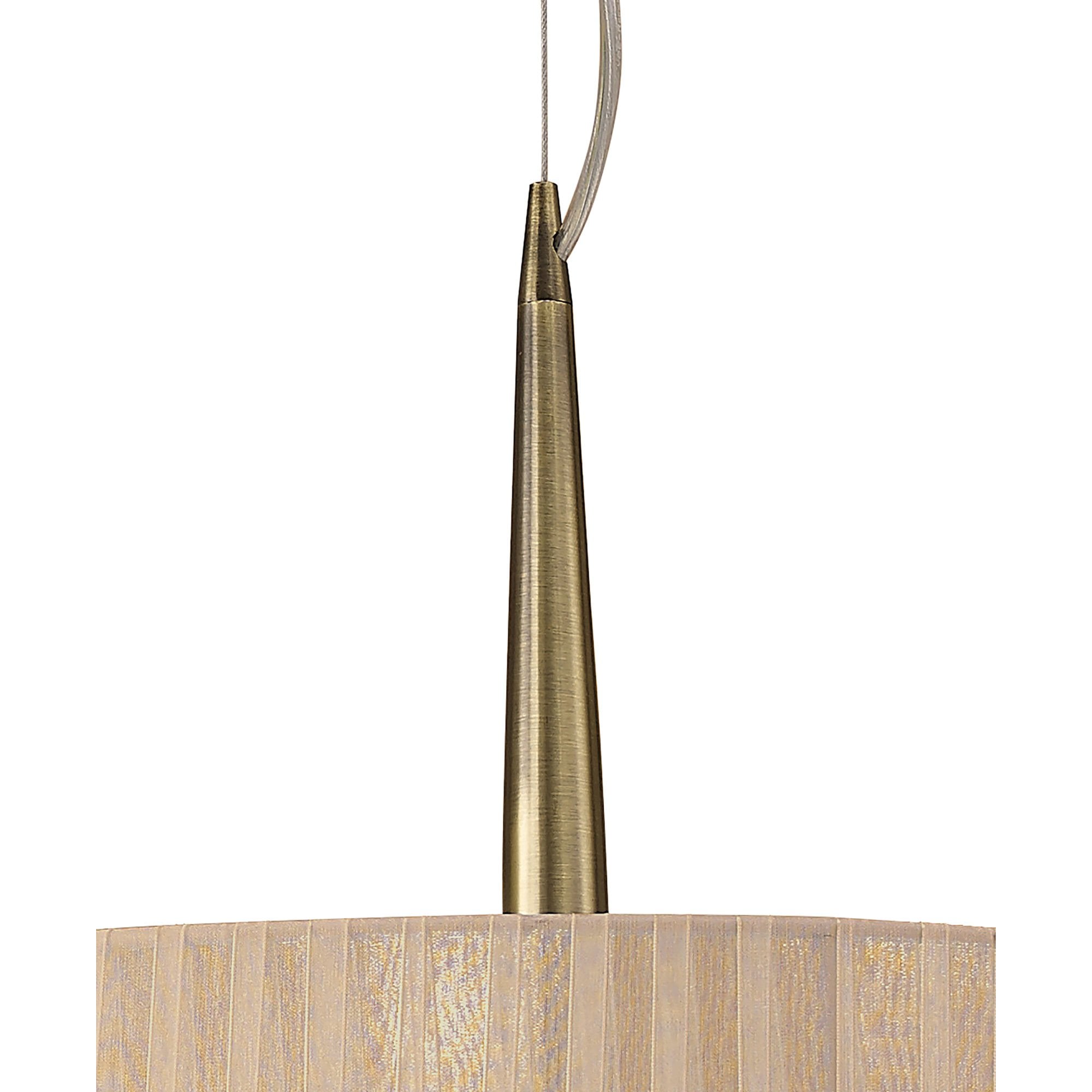 M4639AB/SB Loewe Single Pendant 3 Light E27 Antique Brass Soft Bronze Shade