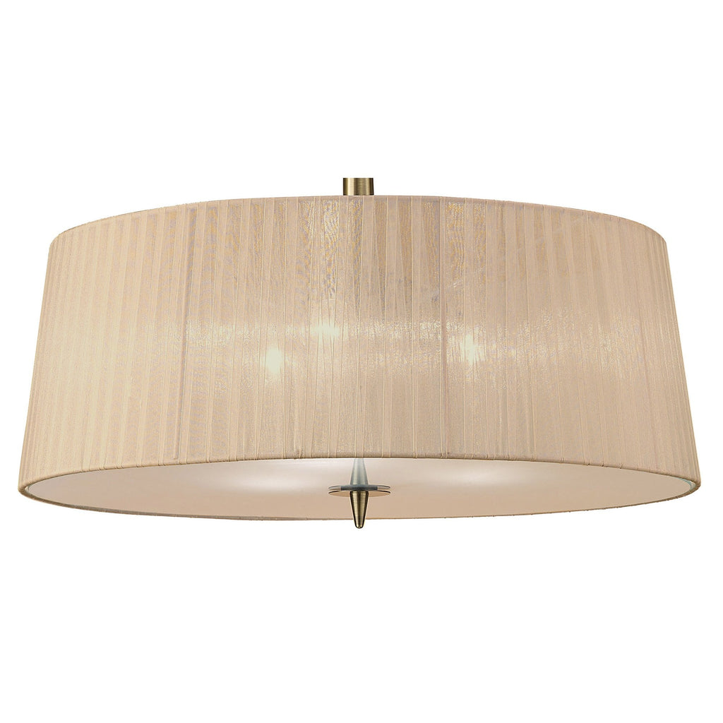 M4639AB/SB Loewe Single Pendant 3 Light E27 Antique Brass Soft Bronze Shade