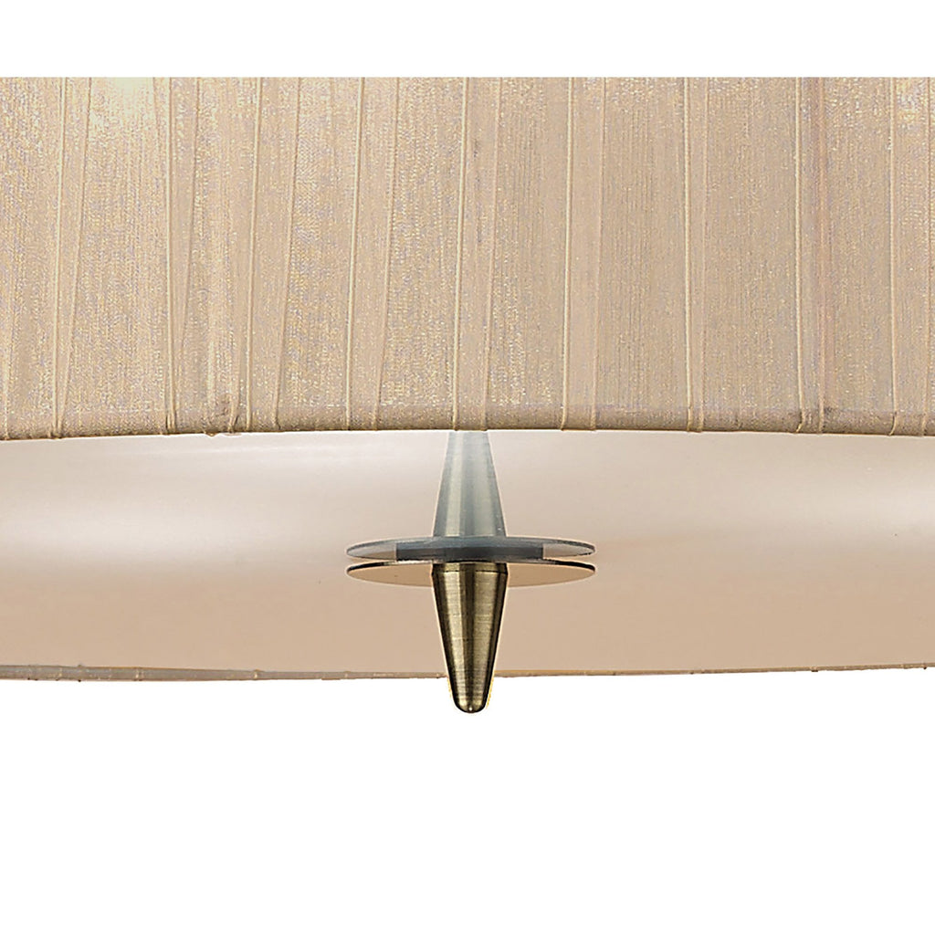 M4639AB/SB Loewe Single Pendant 3 Light E27 Antique Brass Soft Bronze Shade