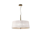 M4639AB/WS Loewe Single Pendant 3 Light E27 Antique Brass White Shade