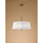 M4639AB/WS Loewe Single Pendant 3 Light E27 Antique Brass White Shade