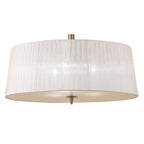 M4639AB/WS Loewe Single Pendant 3 Light E27 Antique Brass White Shade