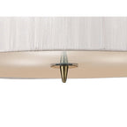 M4639AB/WS Loewe Single Pendant 3 Light E27 Antique Brass White Shade