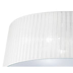 M4640 Loewe Flush Ceiling 3 Light E27 Polished Chrome White Shade