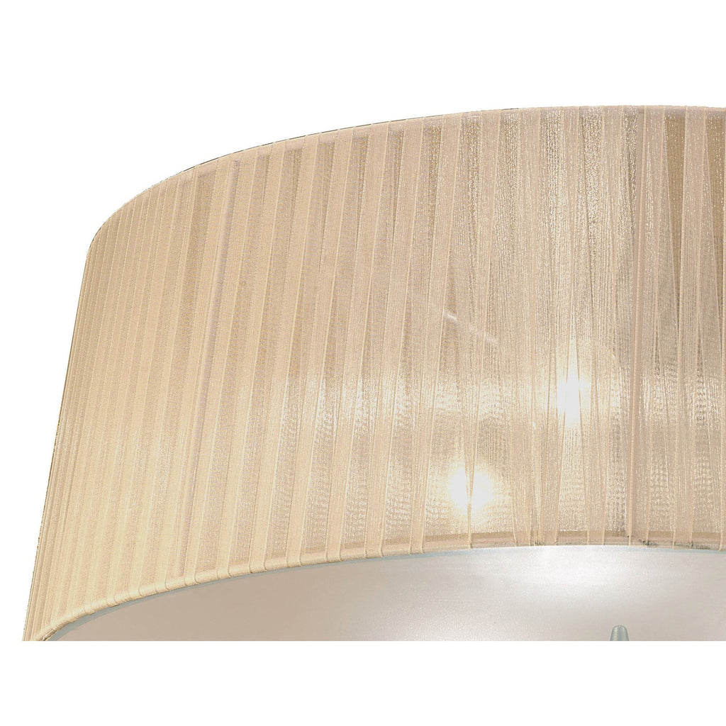 M4640AB/SB Loewe Flush Ceiling 3 Light E27 Antique Brass Soft Bronze Shade