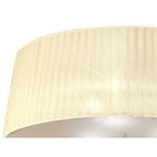 M4640AB Loewe Flush Ceiling 3 Light E27 Antique Brass Cream Shade