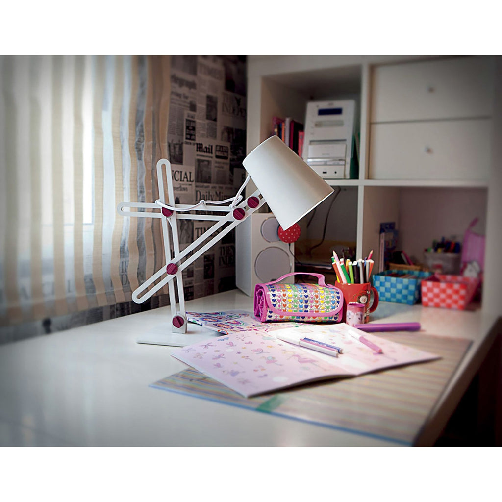 M3613 Looker Table Lamp 1 Light E27 Matt White/Purple