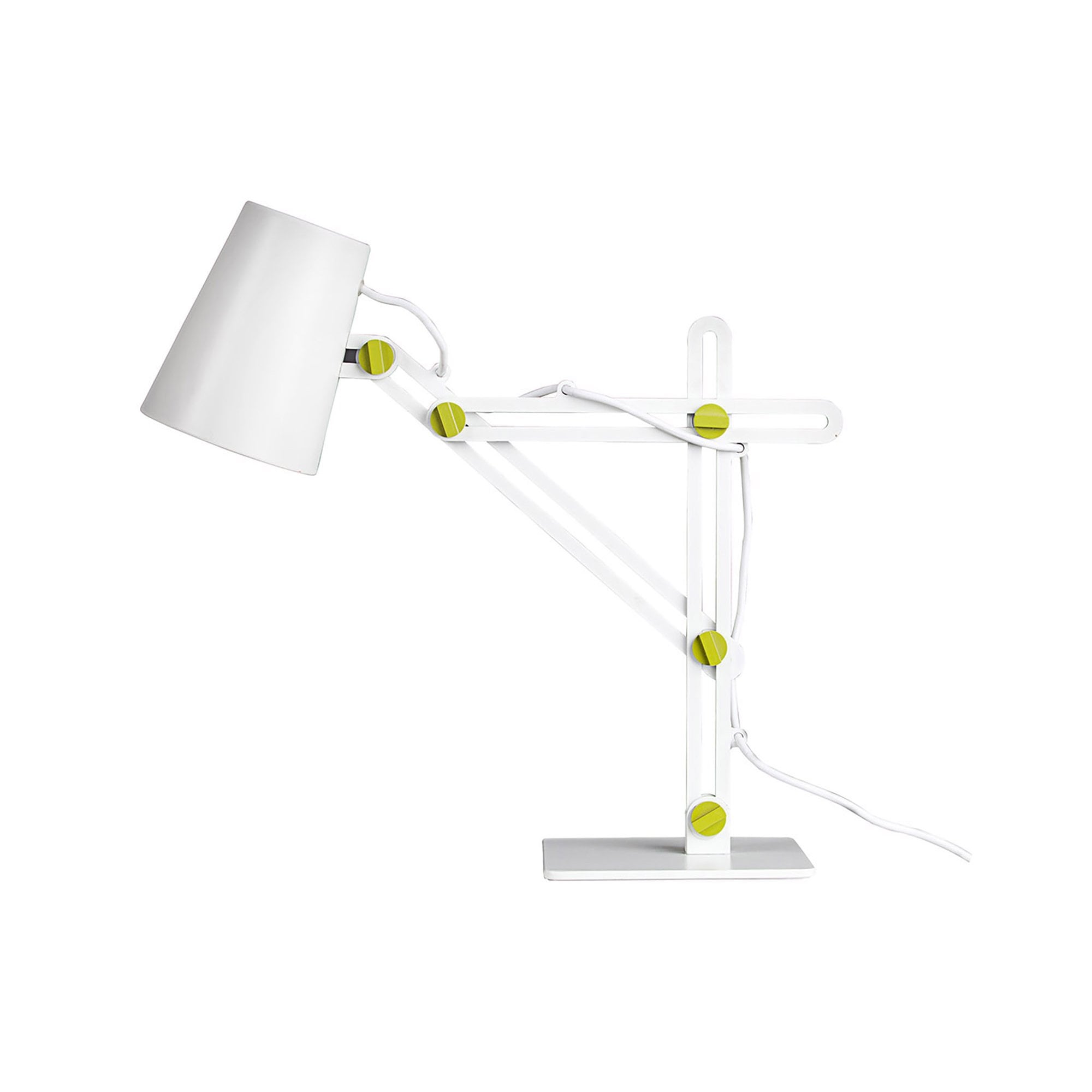 M3614 Looker Table Lamp 1 Light E27 Matt White/Green
